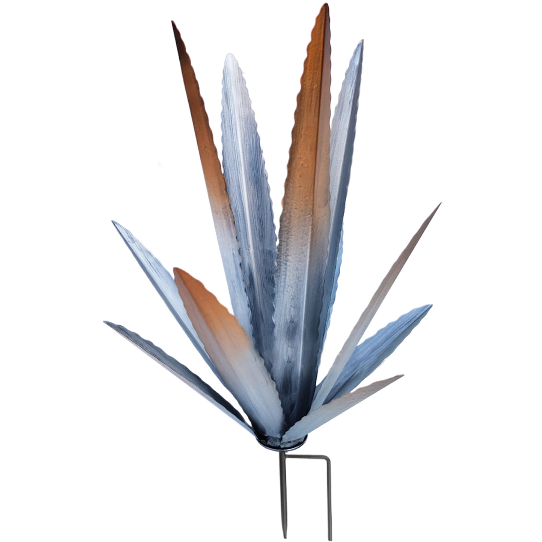 Plantes soudées décor extérieur d'agave artificiel en métal résistant