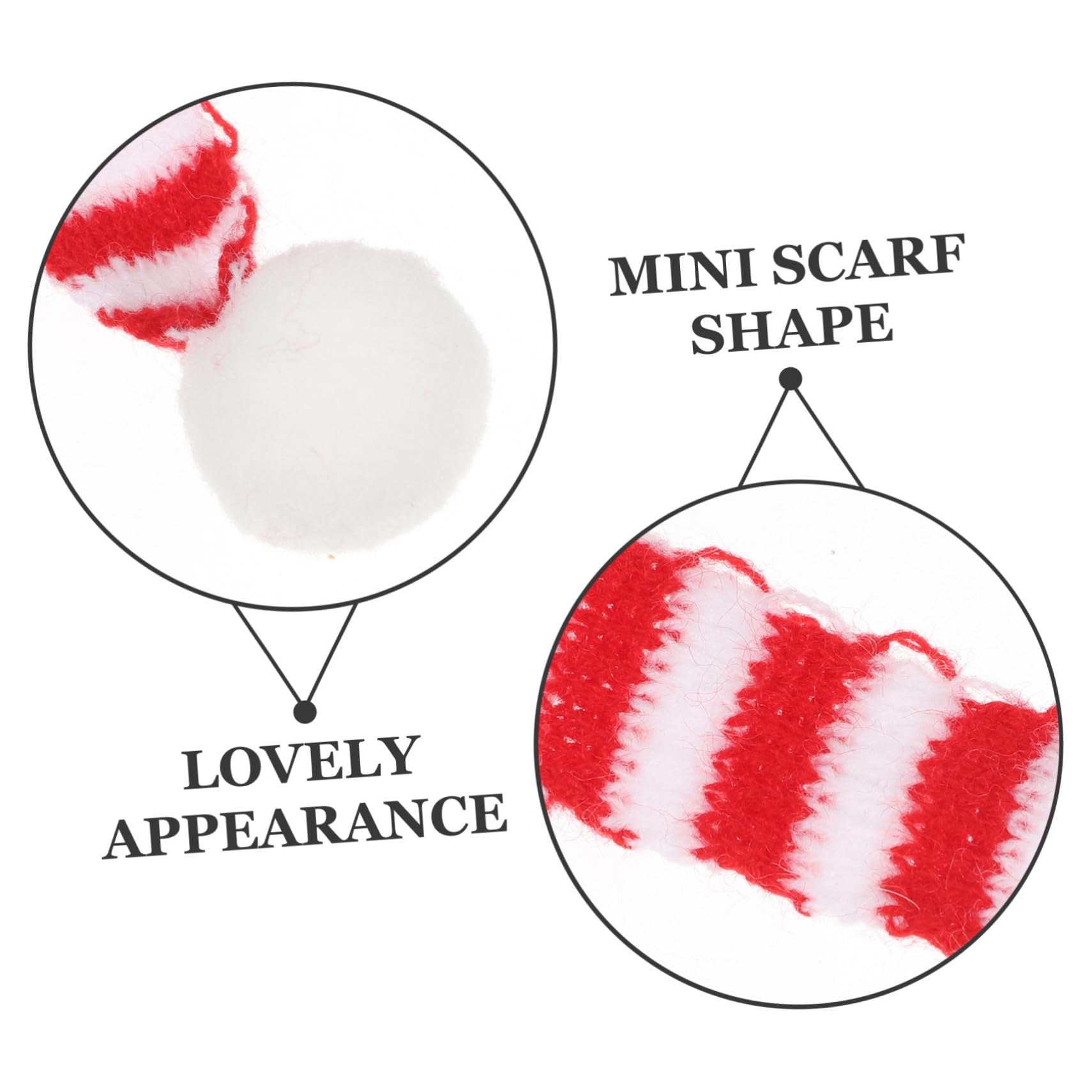 BESPORTBLE mini sciarpa natalizia per feste Natale minuscolo mini sciarpa per della