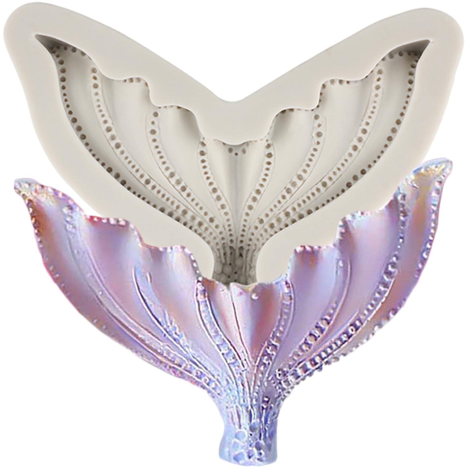MINFEIDMS Mermaid Tail Mould Silicone 3D Fondant Mermaid Tail Moulds