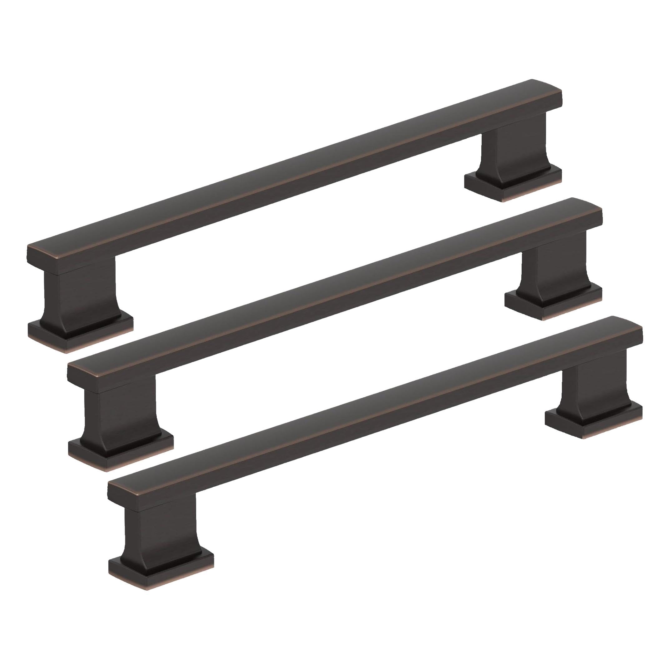 Amerock 10BX37093ORB | Oil Rubbed Bronze Cabinet Pull | 6-5/16 inch (160mm) Center-to-Center | 30 Pack | Triomphe | Furniture Hardware