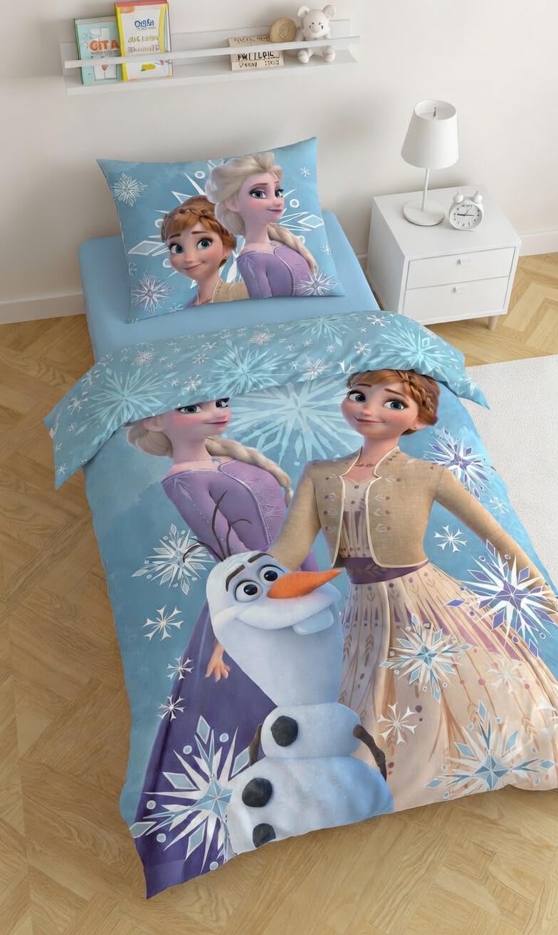 Ensemble Couverture Polaire Frozen 2 (160x130cm) + Oreiller (45x45cm) – Neuf