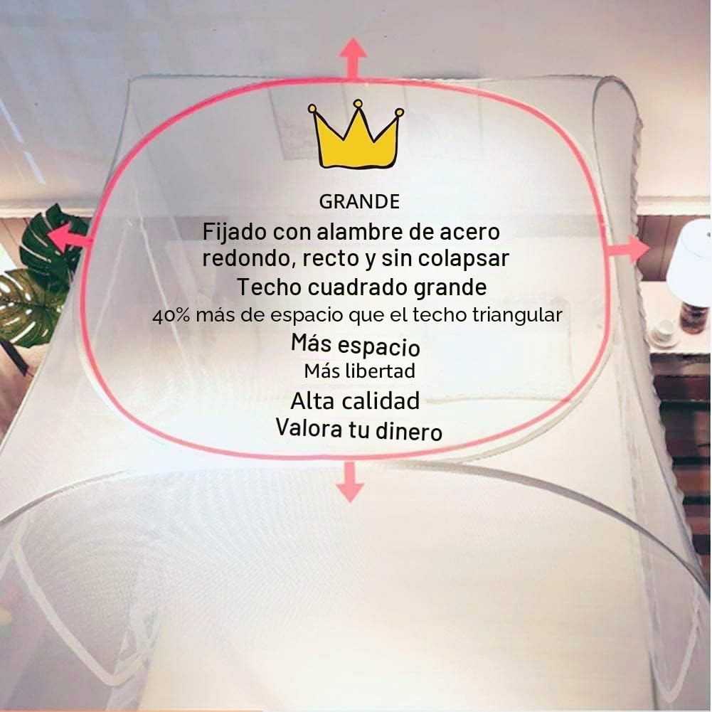 Mosquitera para Cama, mosquitera Universal, mosquitera para Cama, Red mosquitera para Cama Individual a King Size, para Camping y Familia