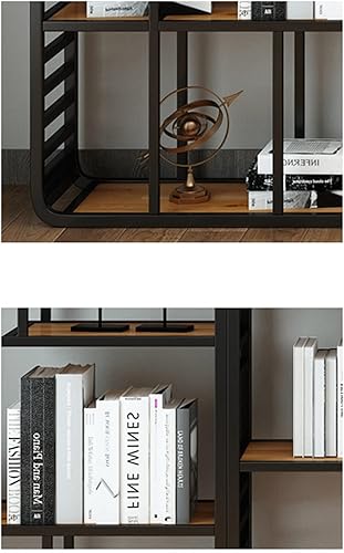 Miniatura 6 de luckxuan Estantería pequeña de esquina de hierro forjado estante de estudio creativo para sala de estar suelo estantería para niños estantería de