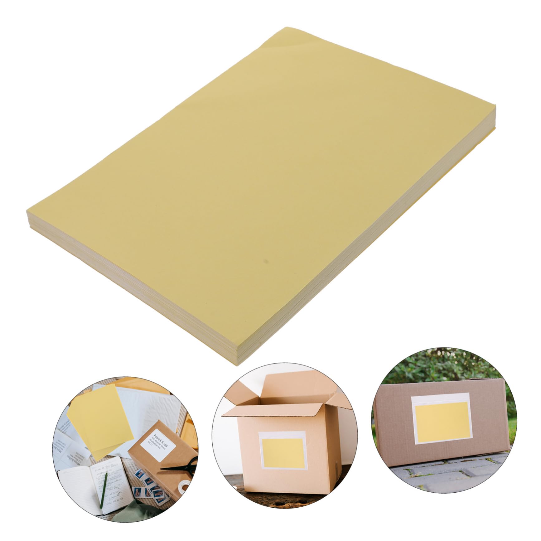 100fogli Carta Per Stampante Di Adesivi Stampabili Buste Per Spedizione Carta Di Adesivi Etichette Adesive Multiuso e Pratica Per Progetti Artistici o Etichette Dei Prezzi