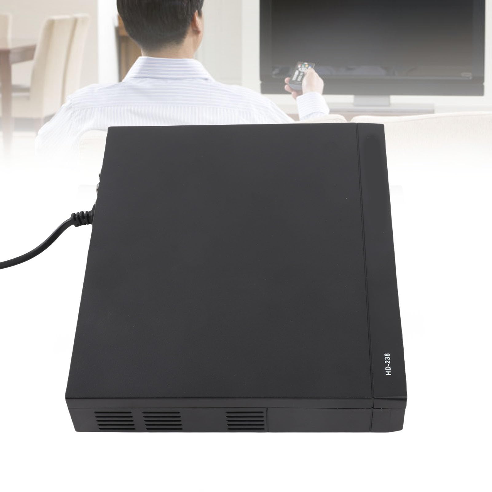 Rosvola Reproductor de DVD Todas Las Regiones 1080P Diseño Delgado Mejorado para Cine en Casa Tamaño Compacto con Control Remoto (Enchufe de la UE)
