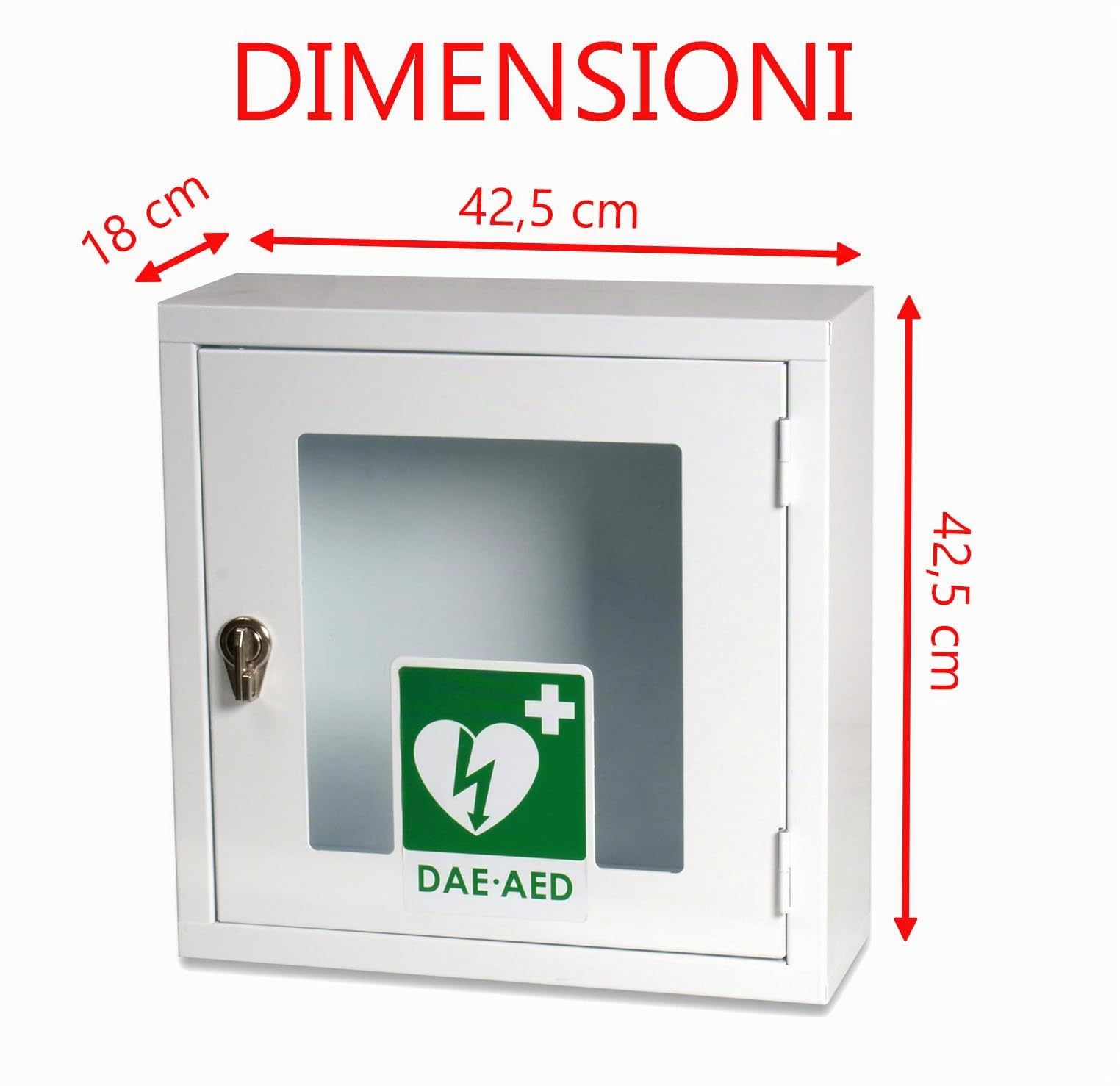 Teca per defibrillatore 425x425x180 mm