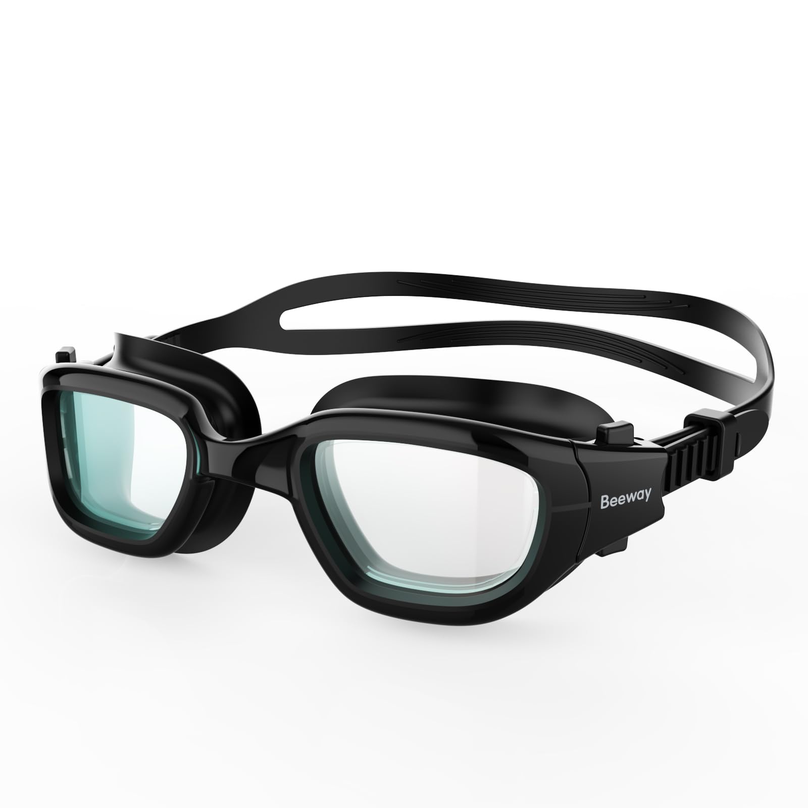 BEEWAY Kids Swimming Goggles 6-14 | Wide View | Anti-fog | Anti-leak | Quick Adjust Strap | UV Protection | Super Comfort for Boys and Girls