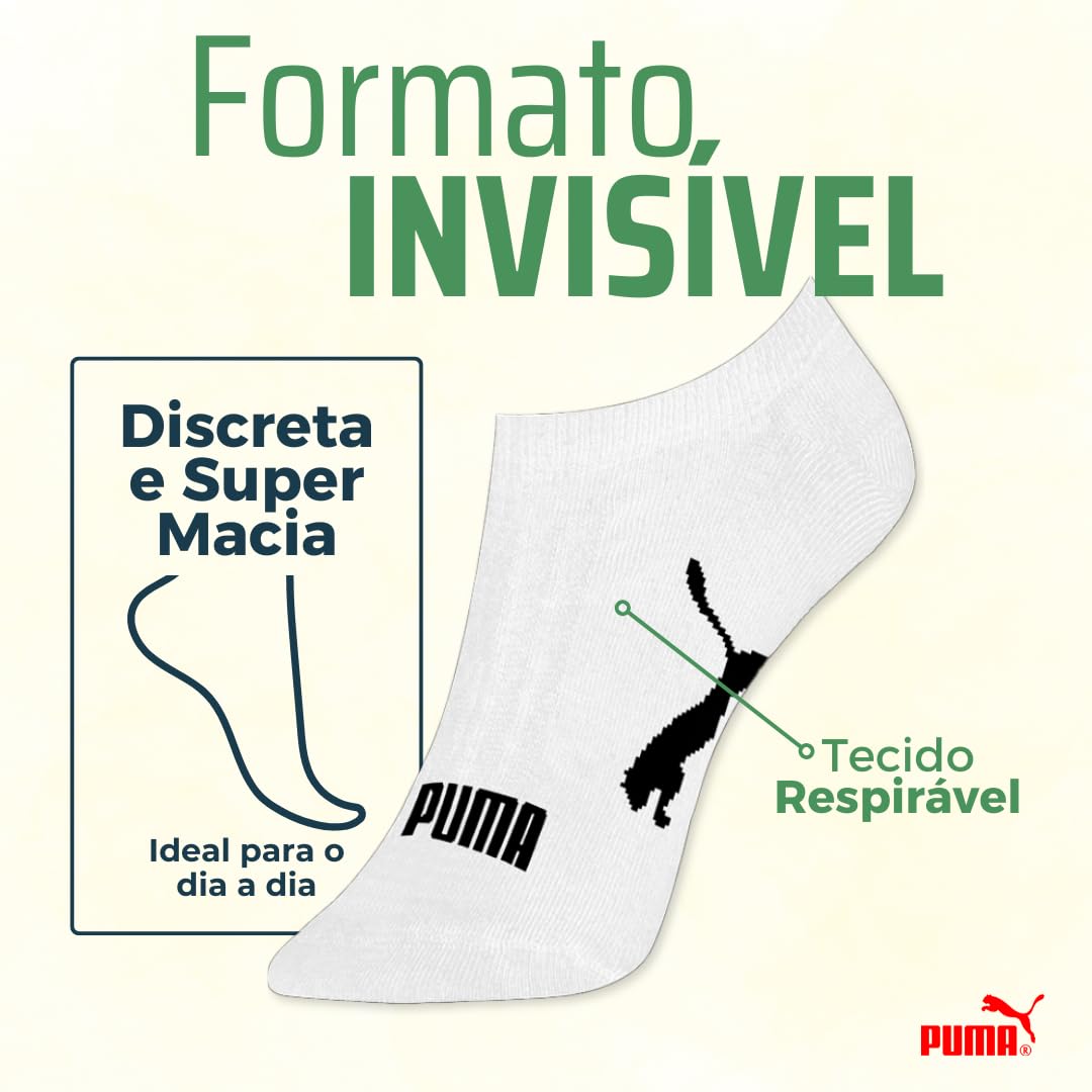 Kit 06 Pares Meia Puma Sapatilha Invisível Masculino Adulto em promoção! Veja a oferta e mais achadinhos de Moda íntima 8 Hoje é o melhor dia para comprar Kit 06 Pares Meia Puma Sapatilha Invisível Masculino Adulto com aquele preço maroto! Promoção! Aproveite a oferta! 8