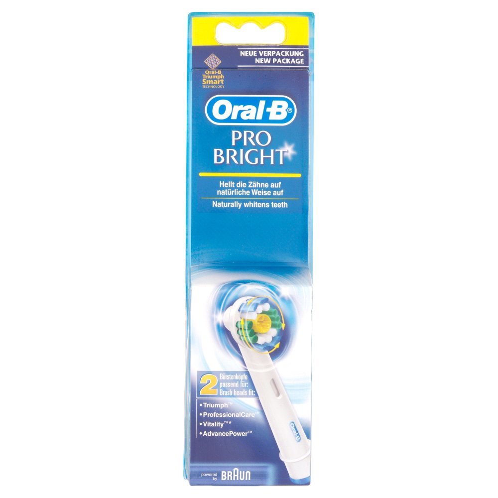 Braun Oral-B EB18-2 ProBright Replacement Rechargeable Toothbrush Heads 2 Pack