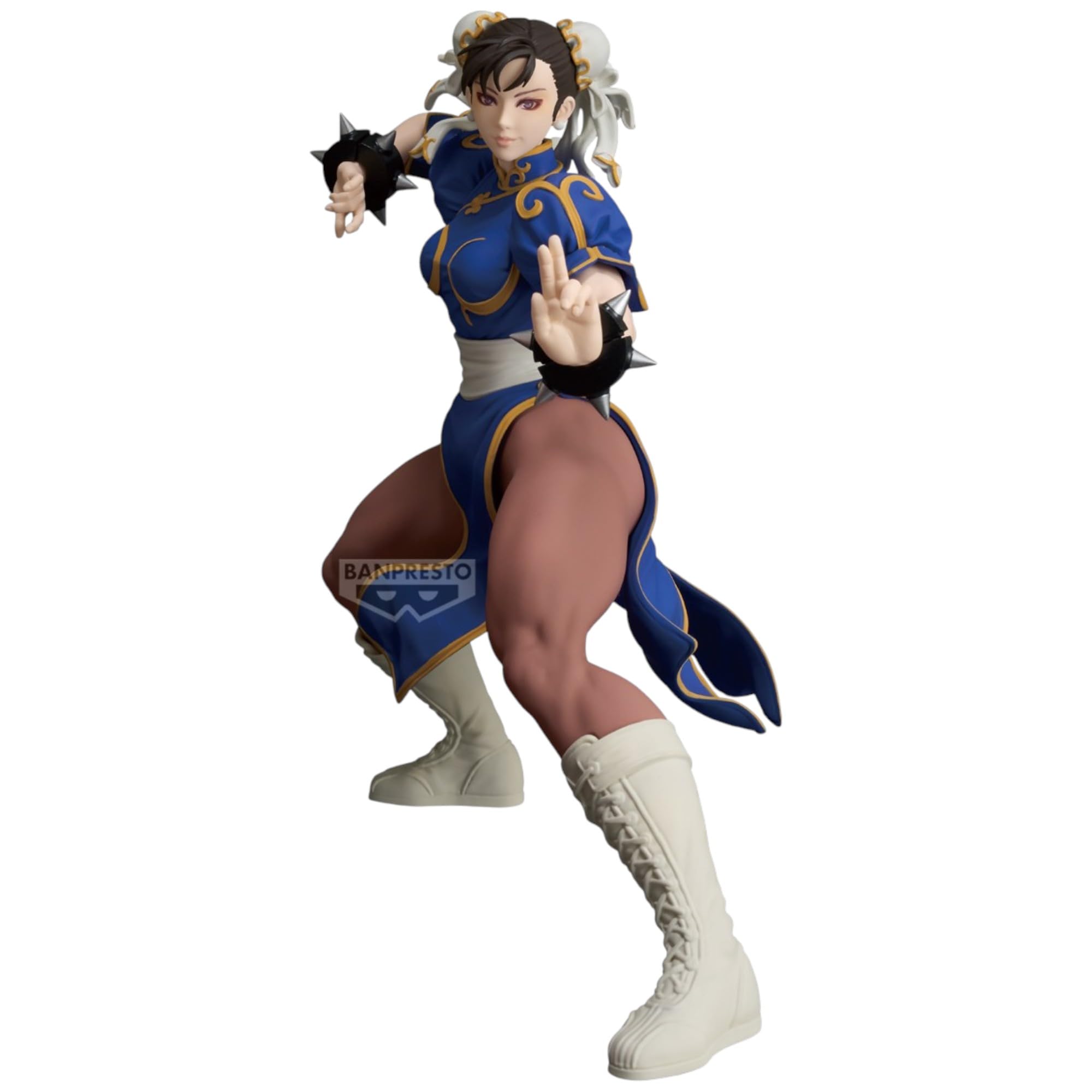 Banpresto Grandista Chun‑Li (Blue Outfit) | Street Fighter Figure | 20cm PVC Collectible | Official Bandai Spirits Statue | Display Model | Non‑Articulated Gaming Figure