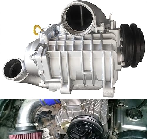 Miniatura 2 de Sobrealimentador universal de las raíces de Cherokee, turbina de aluminio del aumentador de presión del compresor del coche SUV para 2.0-3.5L