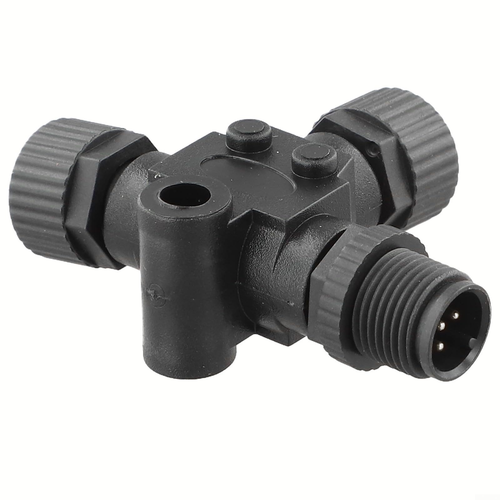Marine T Connector M12-5P NMEA 2000 divisor columna vertebral IP67 4A 60V bloqueo roscado para Garmin Simrad