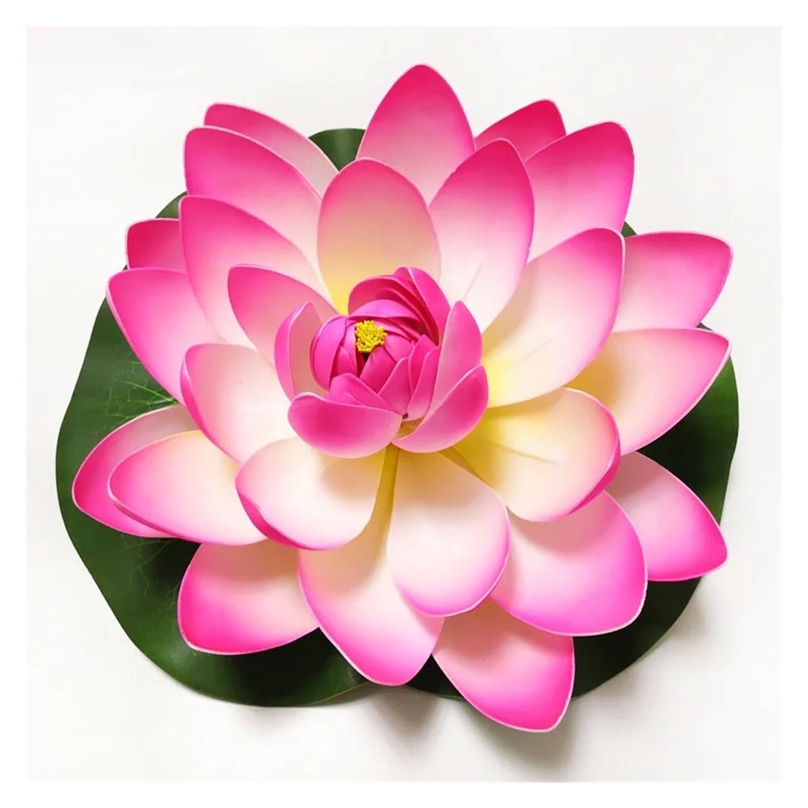 FJQFHH Artificial Lotus Flower, Artificial Lotus Floating Lifelike Water Lily Pond Garden Decor(40cm Pink)