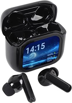 Yunseity Language Translator Earbuds, Real Time Bluetooth Translation Headset for 140 Languages & 3 Modes, IPX5 Water Proof Color Touchscreen Sports Headphones for Music and Calls Black