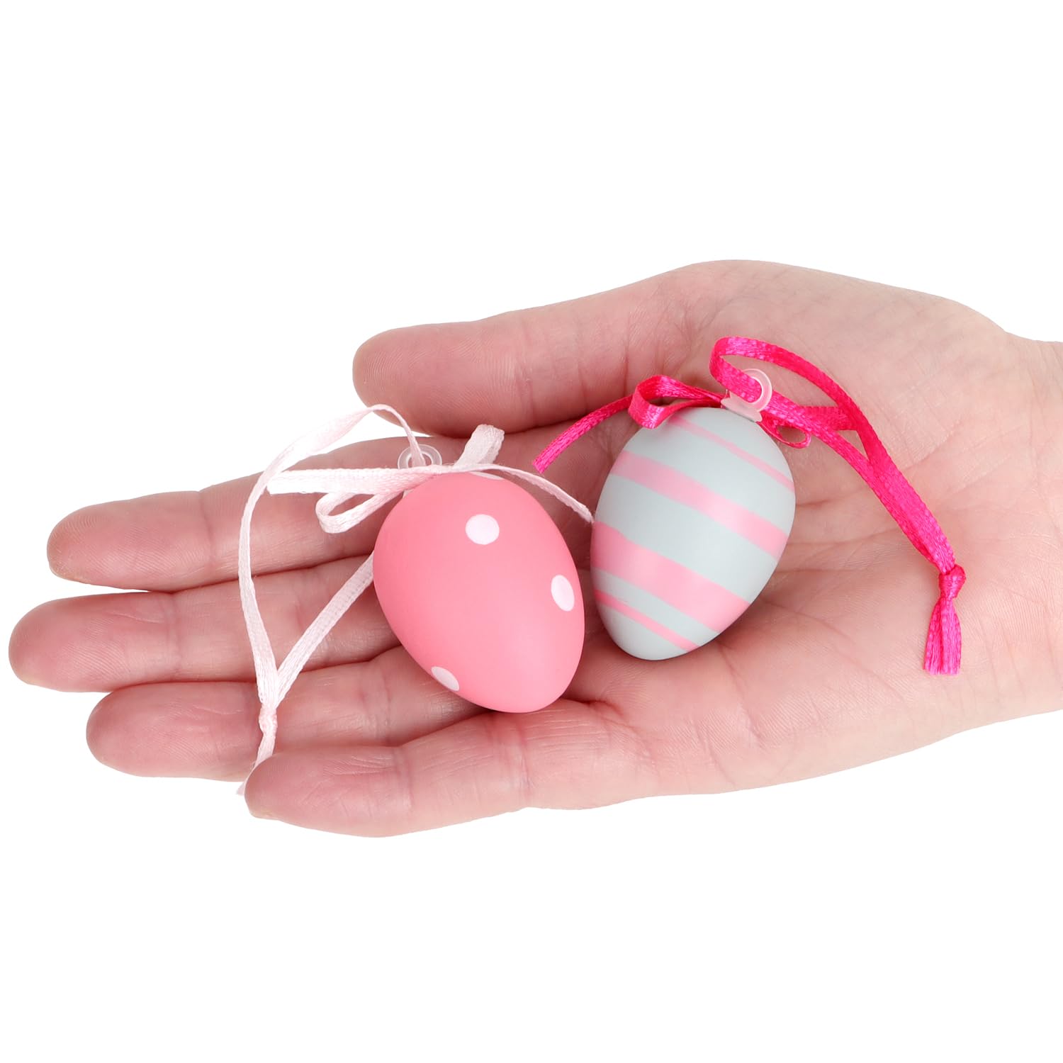 36 Uova Di Pasqua Colorate In Plastica Da Appendere – Decorazioni Per Albero, Casa, Scuola E Ufficio - 4