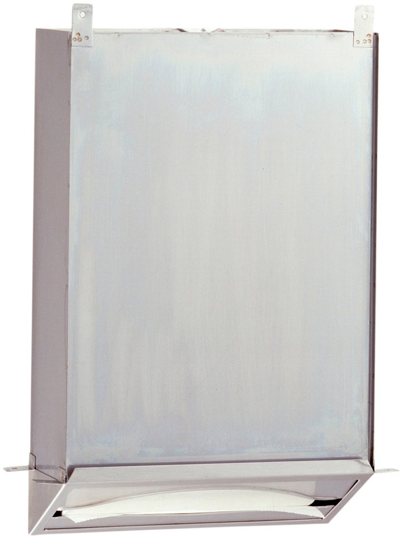 Bobrick 318 304 Stainless Steel Recessed Paper Towel Dispenser, Satin Finish, 11-7/16" Width x 18" Height