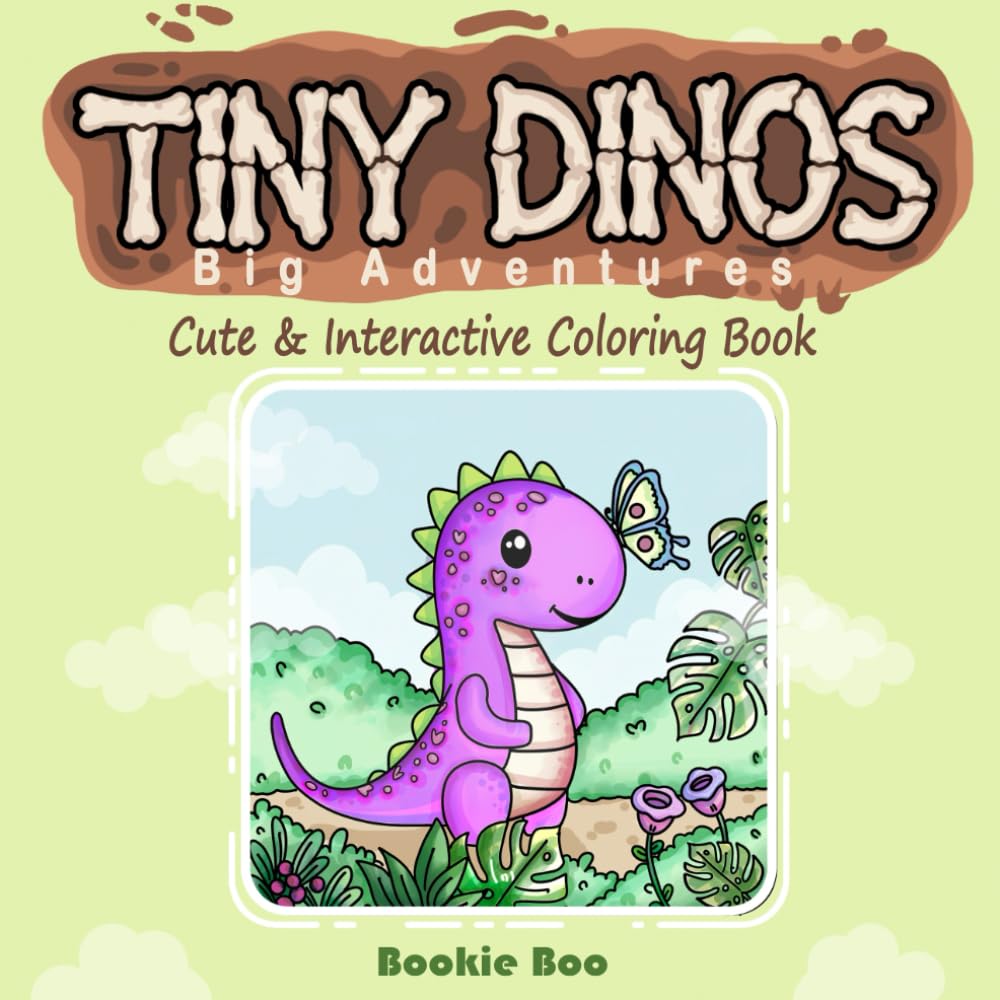 Tiny Dino Big Adventure: Bold and Easy Dinosaur Coloring Book for Kids and Adults: 40 Hand-Drawn Simple Dino Illustrations for Toddlers, Preschoolers ... Stress Relief and Creative Fun for All Ages