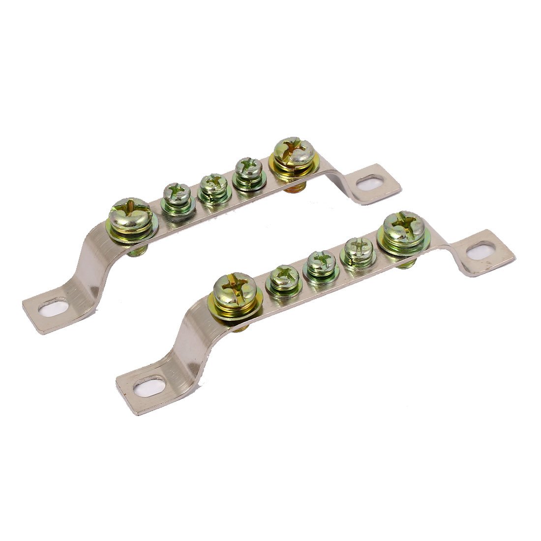 uxcell 5 Way Curved Electrical Ground Wire Copper Screw Terminal Block