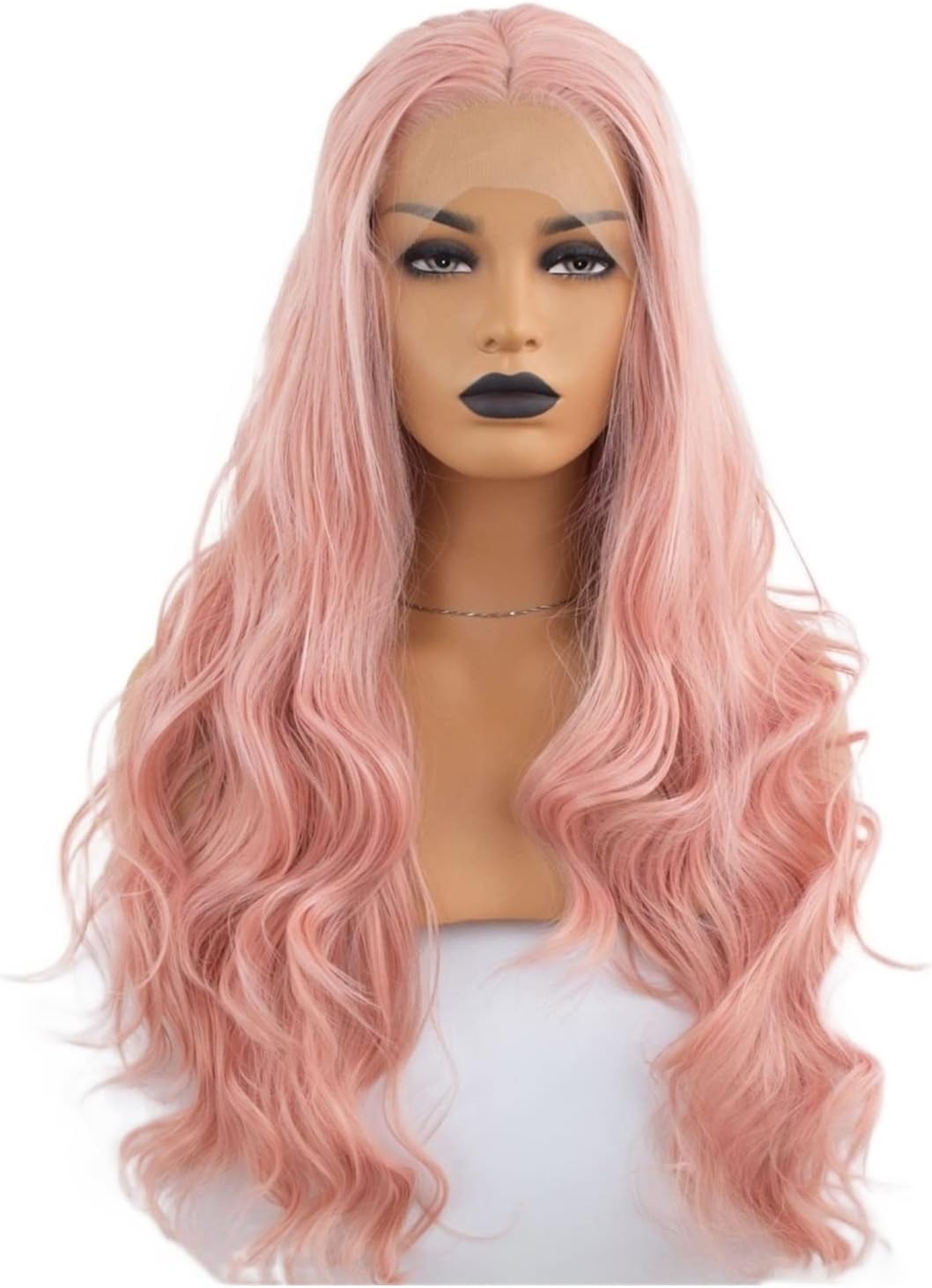 Long Soft Wavy Thick Wig Beautifying Fiber Front Lace Wig Head