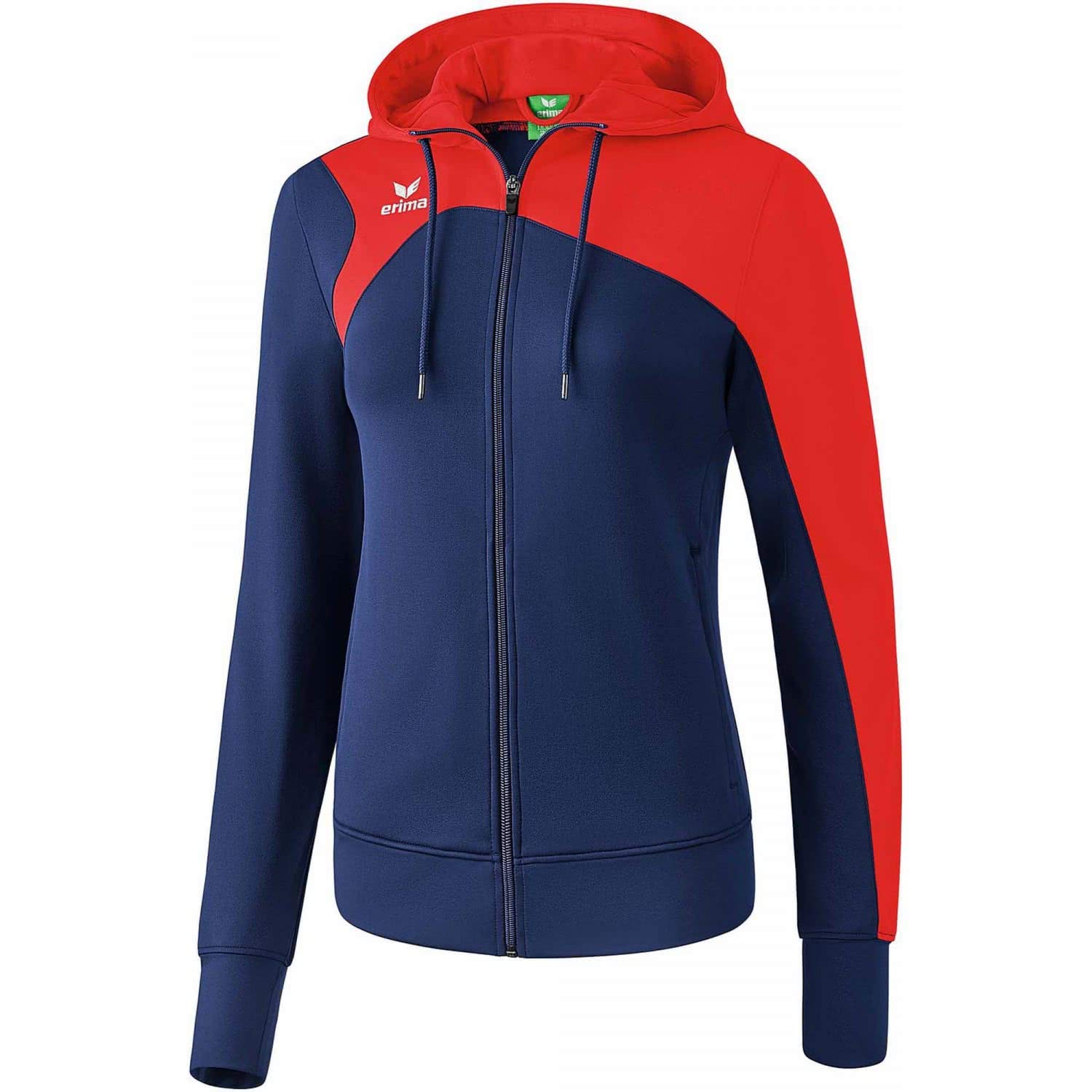 Erima Women's Club 1900 2.0 Training Jacket with Hood - New Navy/Red, Size 36
