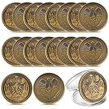 Sureio 20 Pcs Yes No Challenge Coin Decision Maker Lucky Coin Kindness Coins Collector's Medallion Souvenir Divination Flip Metal Coins Holiday Office Gift Party Game Supplies (Gold)