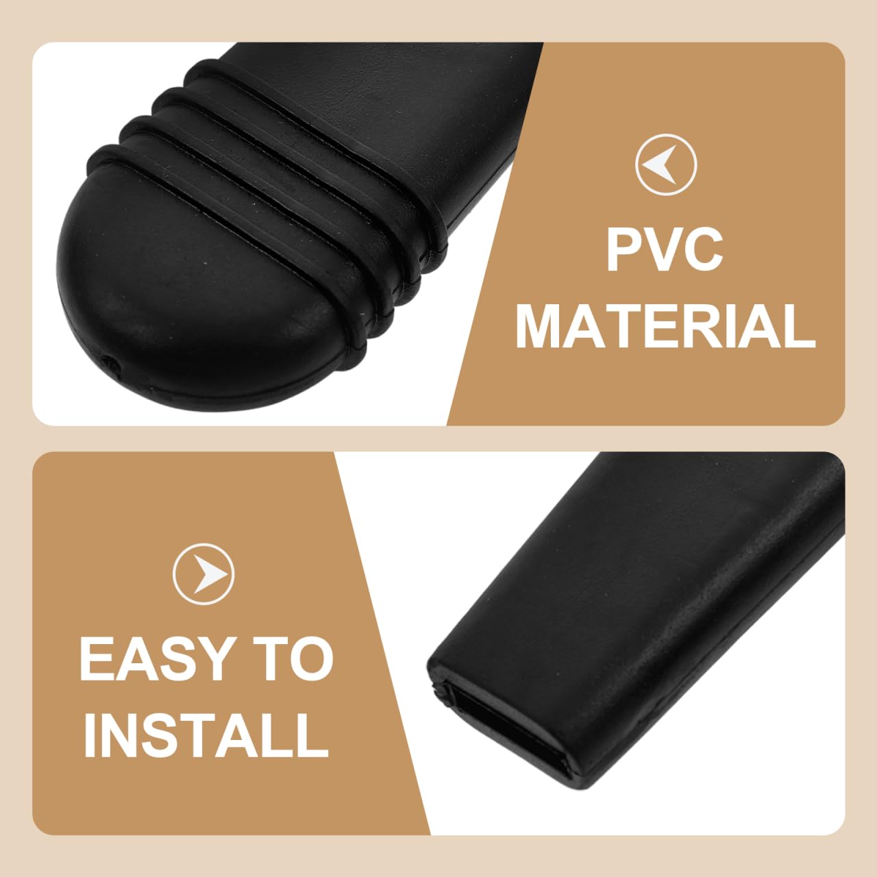 COLLBATH Cubierta de mango de freno para silla de ruedas de PVC 8 x 3 x 1 cm, repuesto universal para frenos de silla de ruedas, seguridad y control mejorados, fácil montaje para diferentes modelos