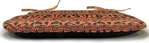 Miniatura 10 de Ambesonne Juego de 4 cojines de asiento para silla, diseño moderno expresionista, diseño de gotas de agua en varios tamaños, acolchado