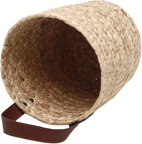 Miniatura 6 de YRMT - Cestas de almacenamiento colgantes de jacinto de agua, paquete de 2 cestas tejidas para colgar en la pared para organizar plantas de flores,