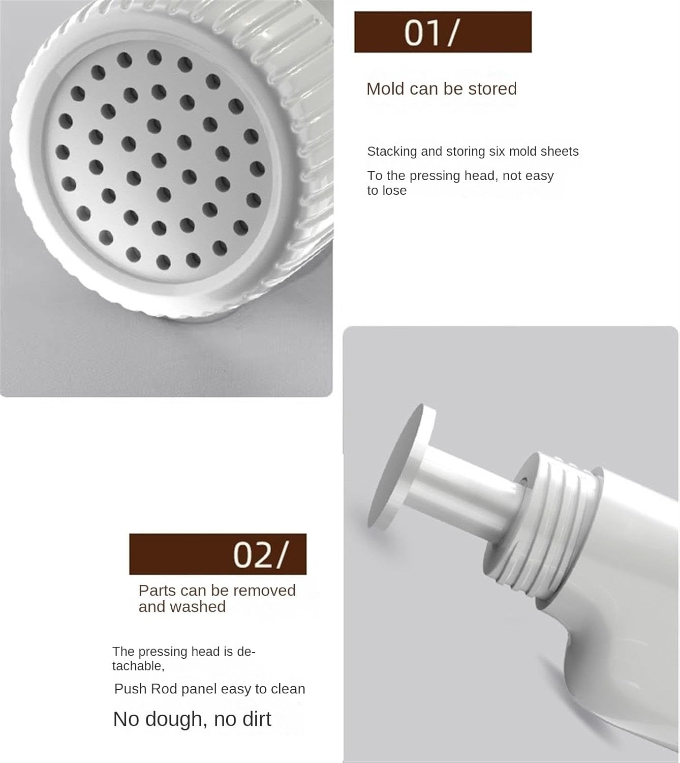 Noodle Machine, Electric Household Pasta Machine Handheld Portable Maker for Home Kitchen Homemade Spaghetti Ramen