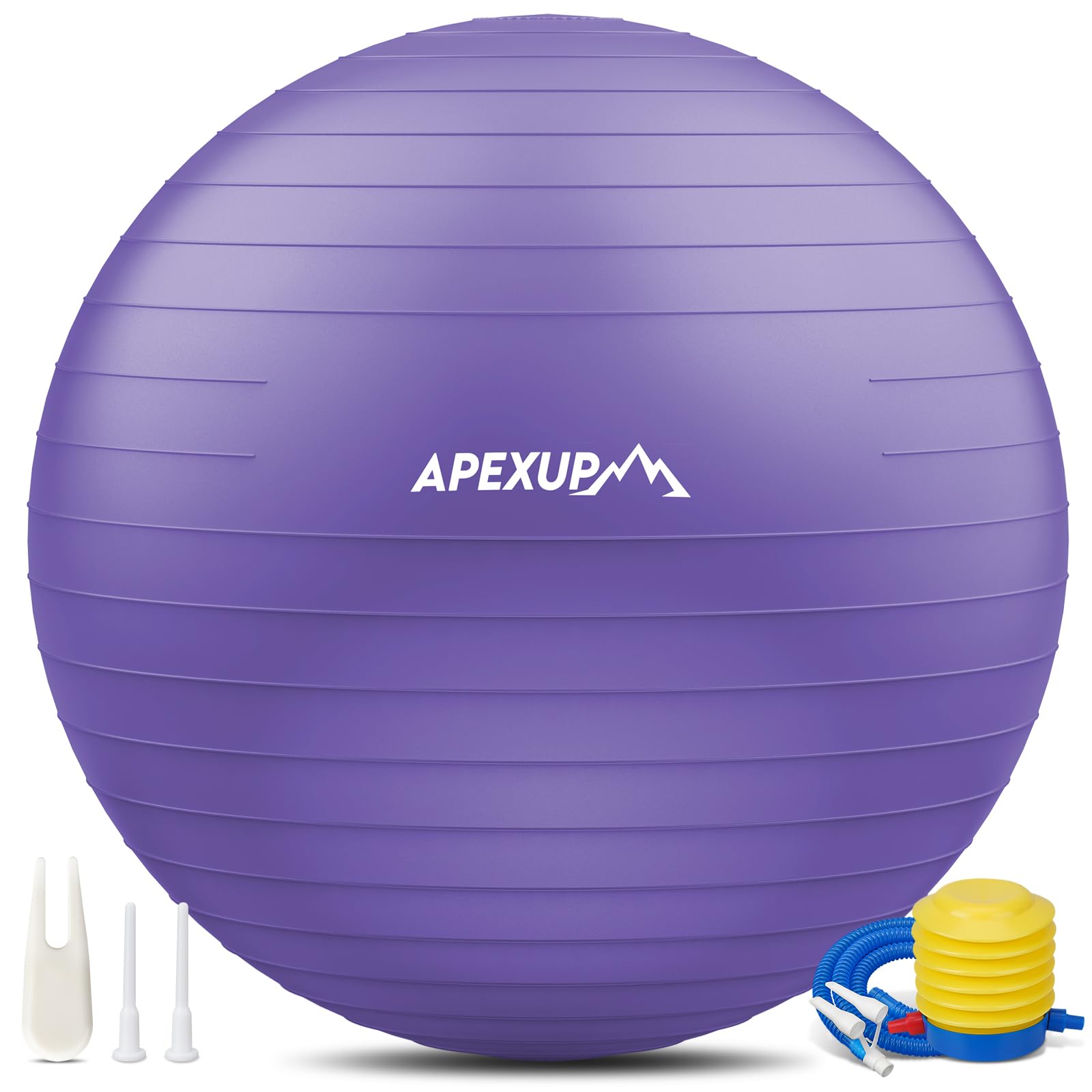 APEXUPYoga Ball Exercise Ball, Pilates Ball, Anti Slip Stability Ball, Heavy Duty Gym Ball for Fitness, Balance, Core Workout, Physical Therapy