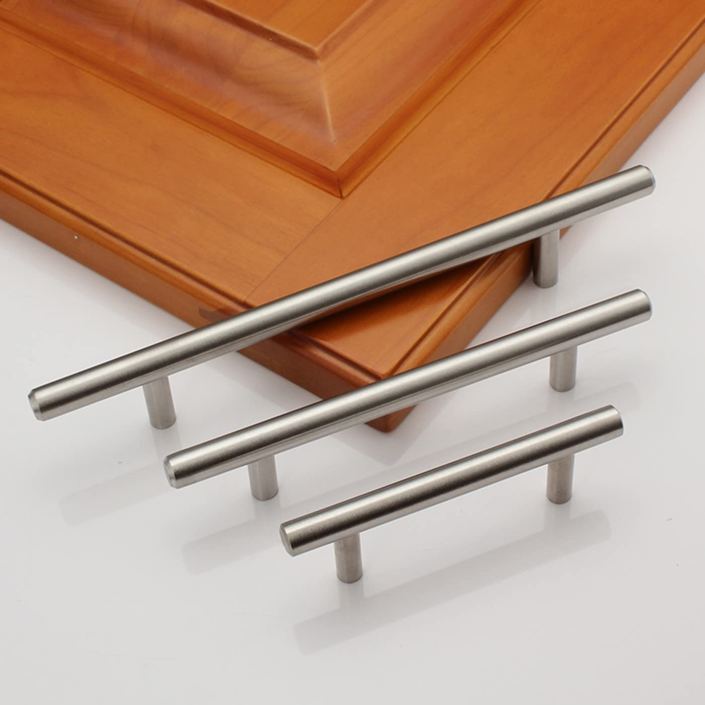 Griffe für Küchentüren, Badezimmerschrankgriffe, Schubladengriffe, Möbelgriffe, Edelstahl-Schrankgriffe, Schrank-T-Griffe for Kleiderschrank, Küche, 1 Stück (Farbe: B, Größe: 160 mm) ( Color : Hole Pi