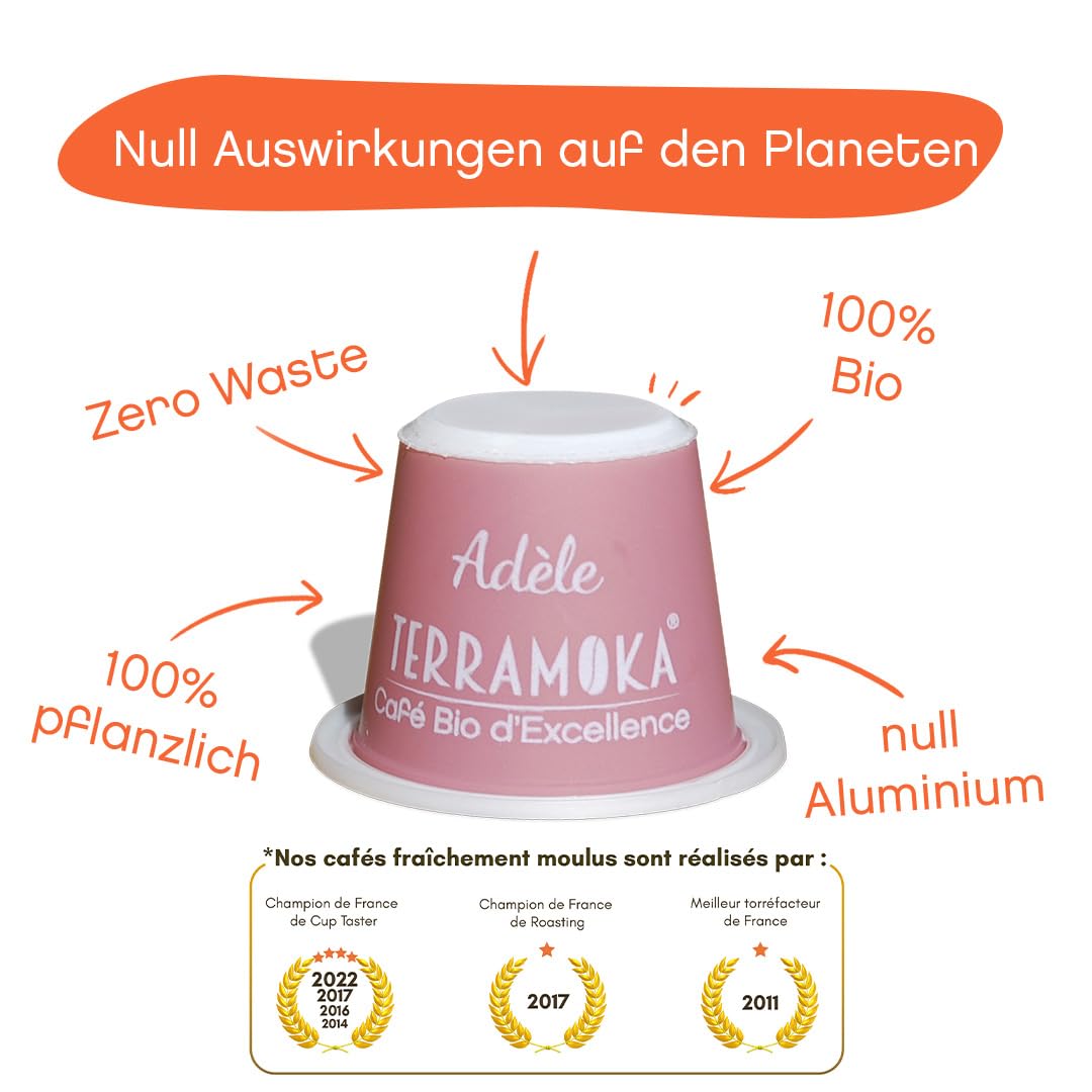 TERRAMOKA - Exzellenter Bio-Kaffee - 100% reiner Arabica aus Peru - Fruchtig, nuanciert und rassig - 300 Kapseln Kompatibel Zero Waste - Mr Albert- Frankreich