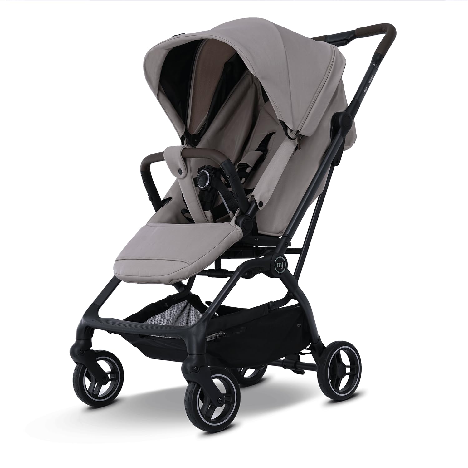 my junior® PICO³⁶⁰ | bis 22kg | 360° rotierbare Sitzeinheit | ergonomische Liegeposition | großes UV50+ Sonnenverdeck | 2 Belüftungsfenster - Chai Latte