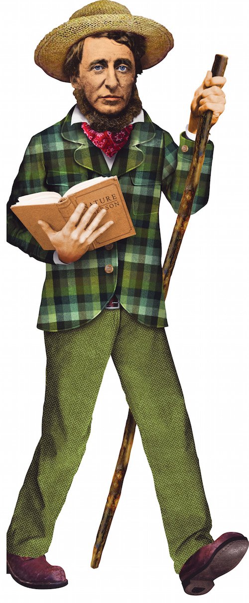 Henry David Thoreau Quotable Notable Card & Sticker Set - Unemployed Philosophers Guild Greeting Card