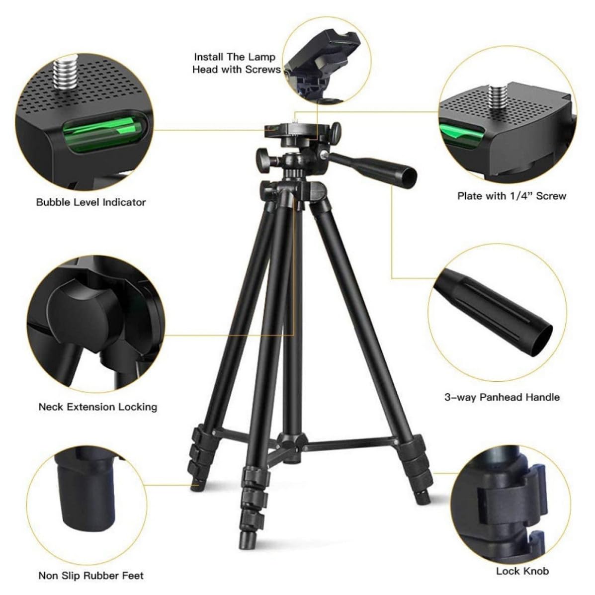 Lampada LED ad Anello per Selfie e Fotografia con Treppiede