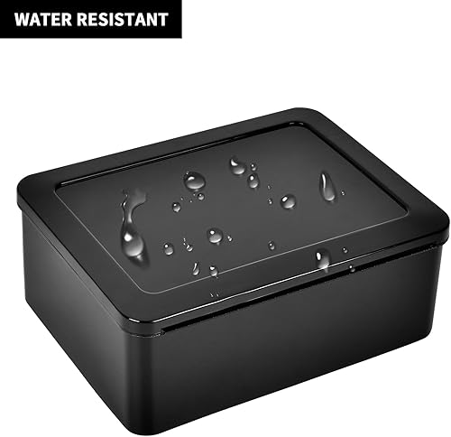 Miniatura 3 de ALCYON Caja de almacenamiento organizadora de baterías, soporte para 24 pilas AA, 30 pilas AAA (bolsa no incluye baterías), color negro