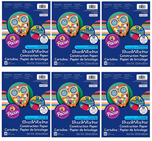 SunWorks Construction Paper, PAC6503,10 Assorted Colors, 9