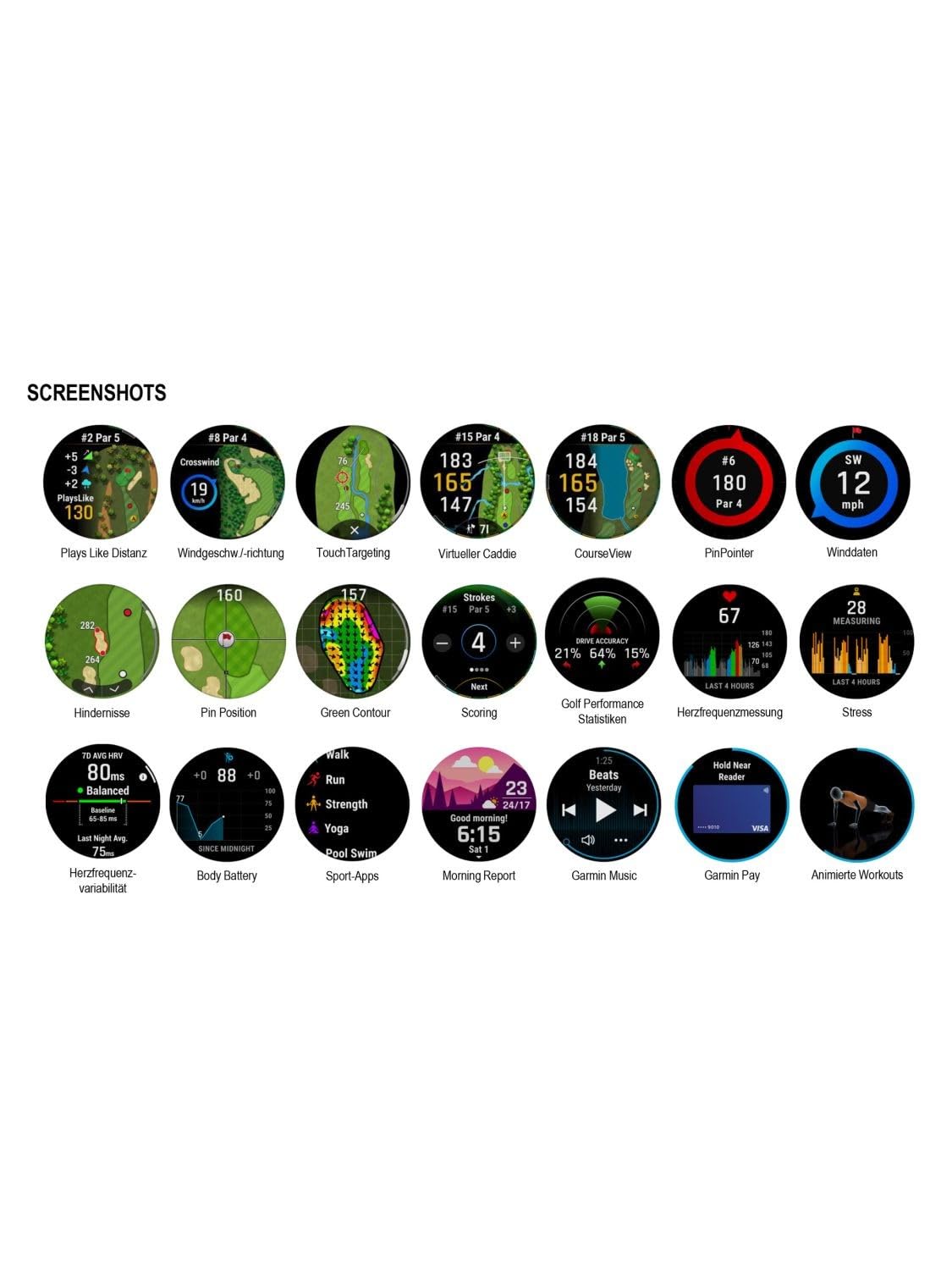 GARMIN Approach S70-47 MM Lunette en céramique Noire avec Bande en Silicone Noire GARMIN Approach S70-47 MM Lunette en céramique Noire avec Bande en Silicone Noire