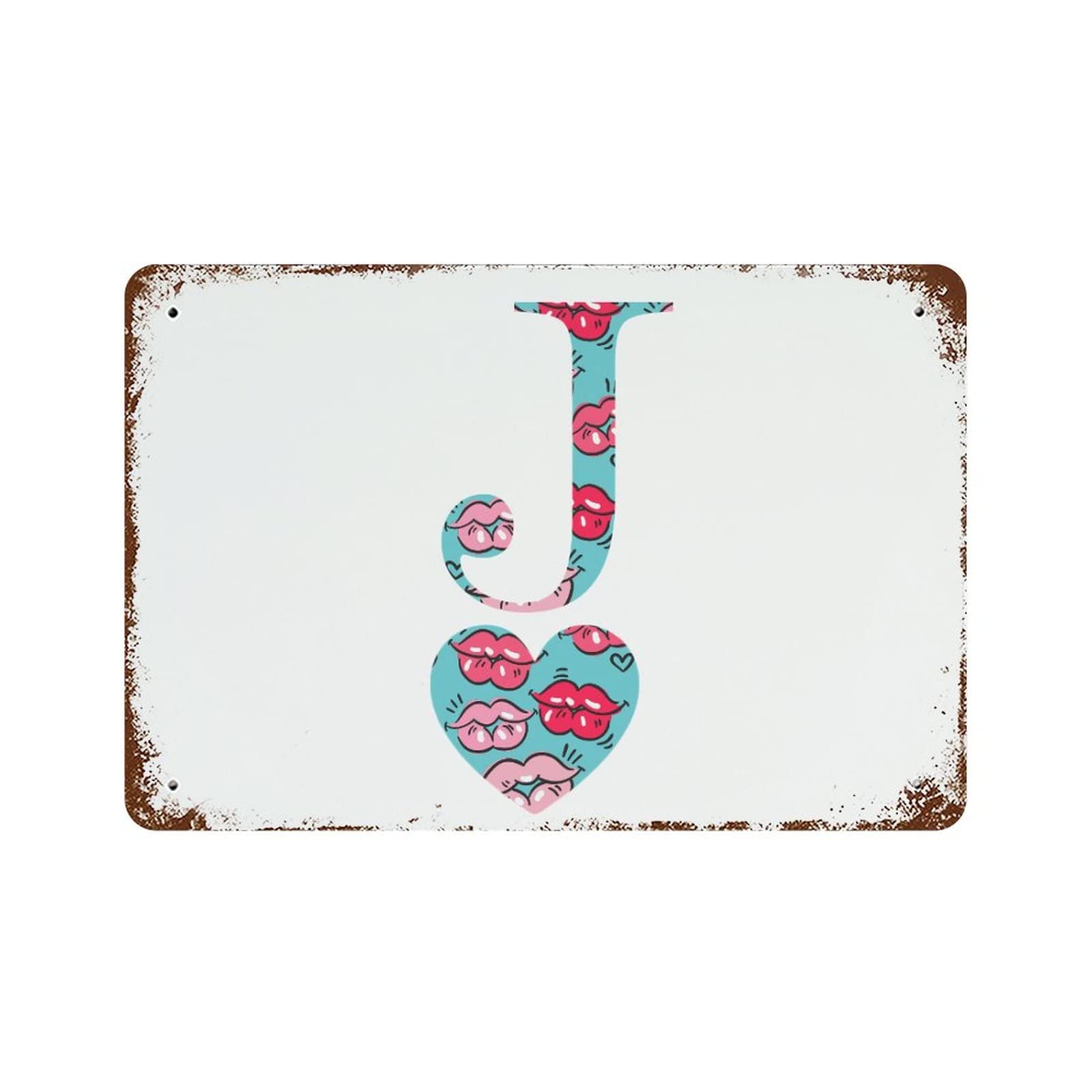 Plaque en aluminium monogramme cœur idée cadeau idéale pour jeunes mariés