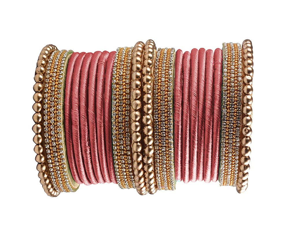 Anusha Enterprises Hand Craft Silk Thread Plastic Base Metal Pearl Bangles Set of 20 Bangles Brown Color (size-2/8) (B0BZRWLT9P) Amazon Price History, Amazon Price Tracker