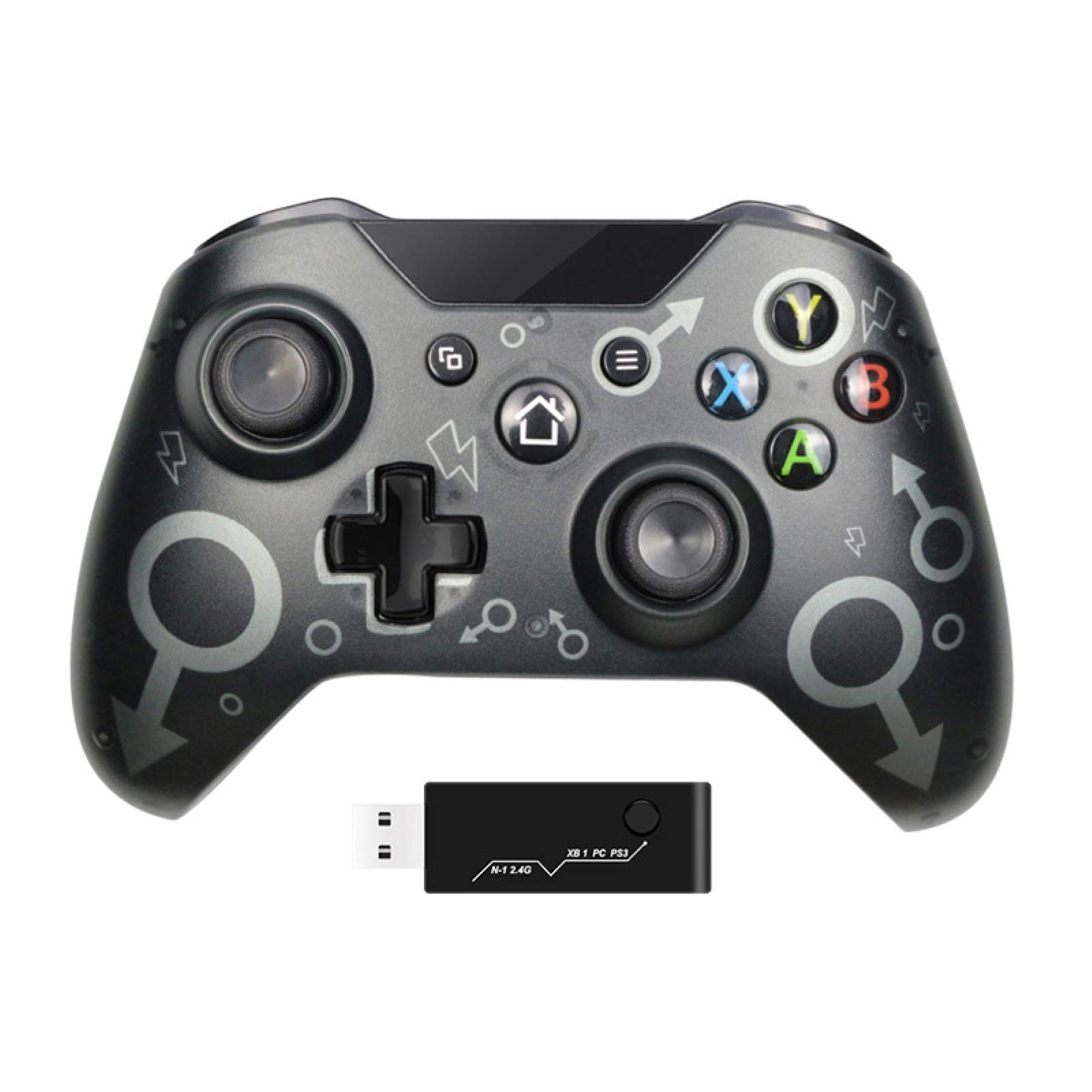 CHAW Controlador inalámbrico de 2,4 GHz para X-box One, mando de juego inalámbrico Joystick compatible con X-box One/One S/One X/P3/Windows
