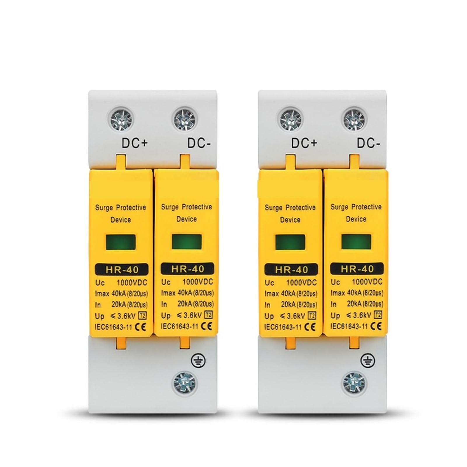 Parafoudre DC 600V 2P pour rail Din de maison