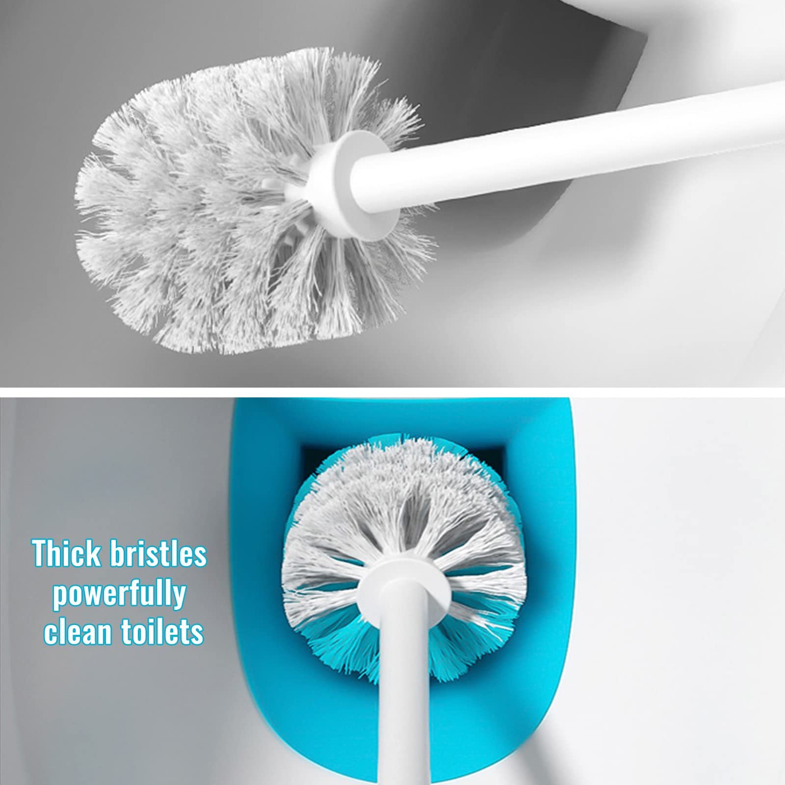 Set di strumenti per la pulizia del bagno e spazzola per WC con base a prova di perdite e set di spazzole per la pulizia del bagno