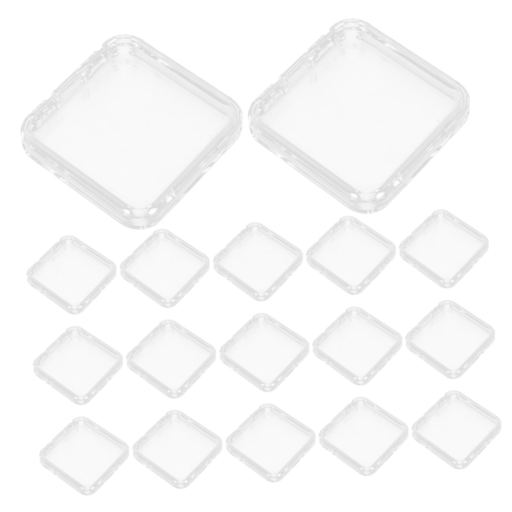 Boîte de rangement acrylique 24pcs transparente anti-poussière pour ongles et bijoux