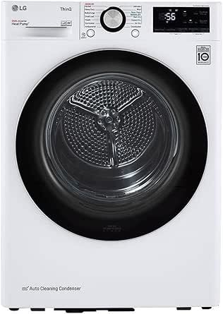 LG DLHC1455W 24-inch Ventless Stackable Compact Electric Dryer with Smart Inverter HeatPump Technology