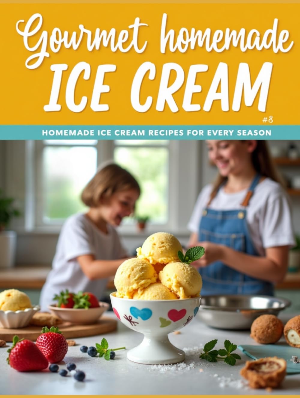 Gourmet Homemade Ice Cream Recipes: 82 Delicious Ice Cream, Sorbet & Gelato Recipes, Full Color photos with every recipe