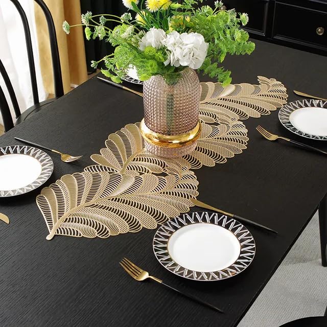 Buy Rosslyn Attractive Rexine Cutwork Design Center/Dining Table Runner