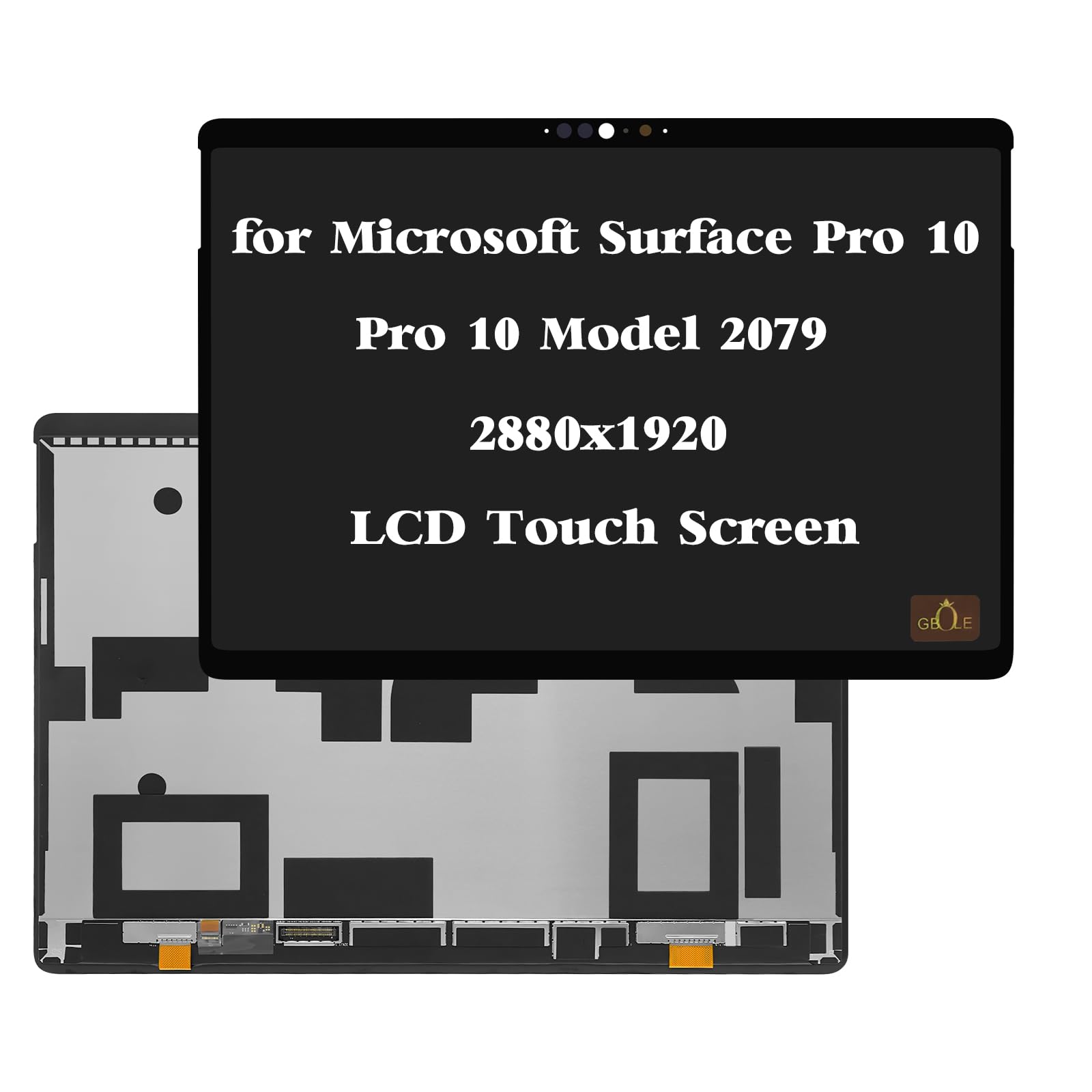 GBOLE Screen Replacement for Microsoft Surface Pro 10 Model 2079 2880x1920 LCD Touch Screen Digitizer Assembly