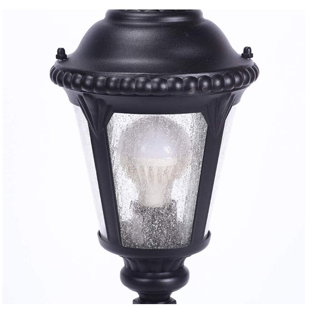 Lampada a Colonna in Alluminio Anticato E27 Lampada a palo Vintage Europea in Alluminio Lampada a paletto per Esterni Industriale retrò IP65 Apparecchio di Illuminazione da Giardino per Recinzione i