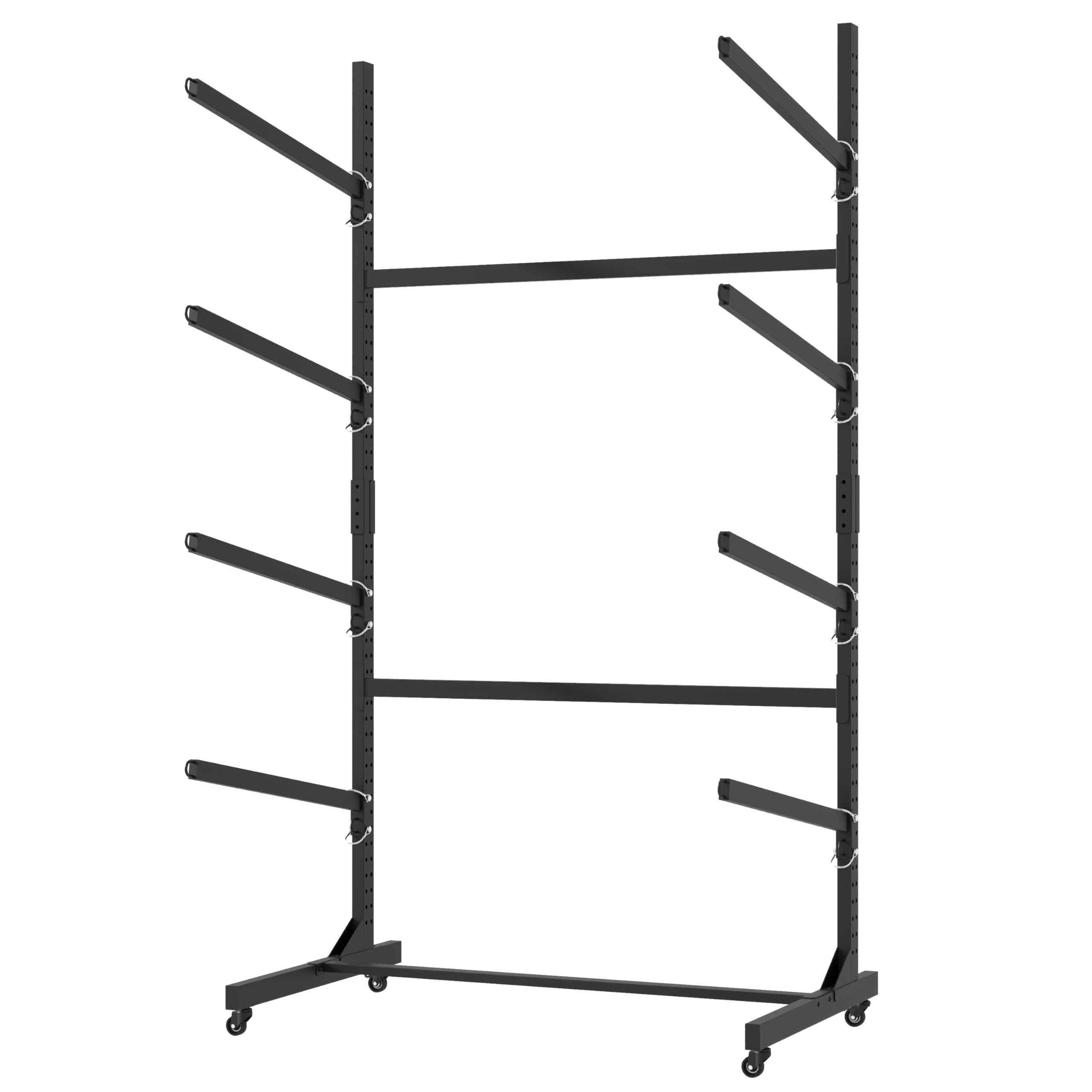 Kajak-Aufbewahrungsregal, robust, freistehend, verstellbar, für Kanus, SUP oder Paddleboards, 45,4 kg Kapazität pro Ebene, hält 2/3/4 Kajaks, langlebig und stabil